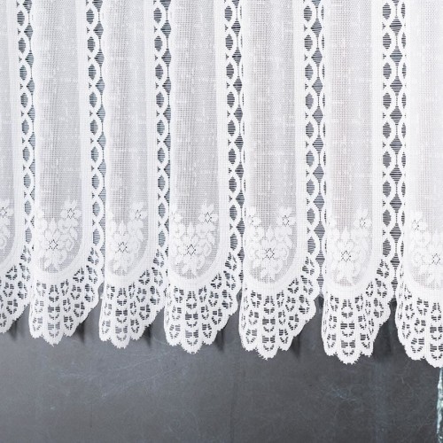 Firanka żakardowa panelowa, wysokość 100cm, kolor biały