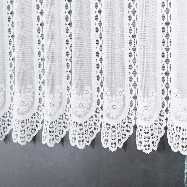 Firanka żakardowa panelowa, wysokość 100cm, kolor biały