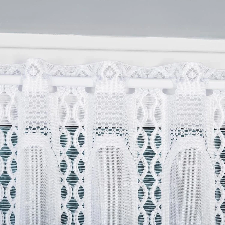 Firanka żakardowa panelowa, wysokość 100cm, kolor biały