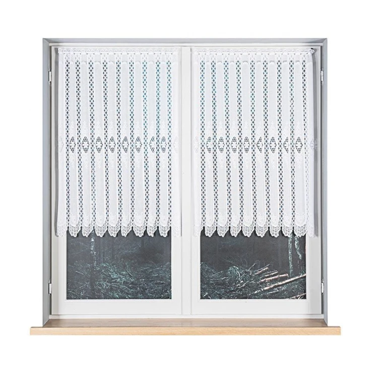 Firanka żakardowa panelowa, wysokość 100cm, kolor biały