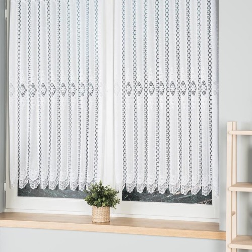 Firanka żakardowa panelowa, wysokość 130cm, kolor biały