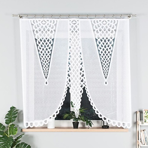 ERYKA Panel żakardowy gotowy, szerokość 160 x wysokość 160cm, kolor biały