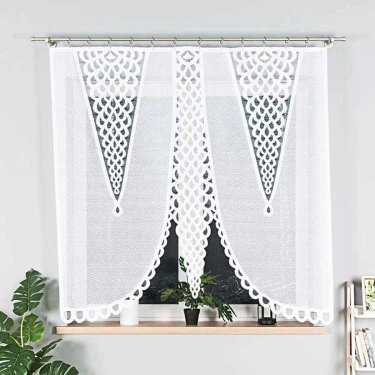 ERYKA Panel żakardowy gotowy, szerokość 160 x wysokość 160cm, kolor biały