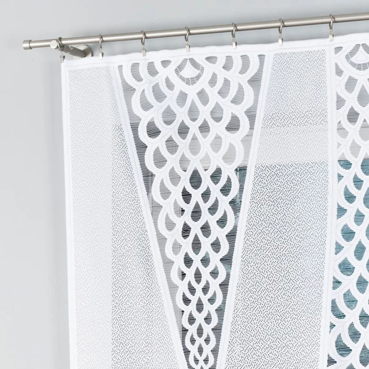 ERYKA Panel żakardowy gotowy, szerokość 160 x wysokość 160cm, kolor biały