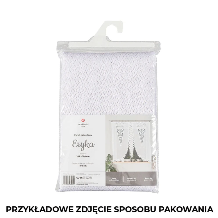 ERYKA Panel żakardowy gotowy, szerokość 160 x wysokość 160cm, kolor biały