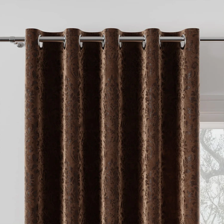 MADELINE Tkanina dekoracyjna, wysokość 300cm, kolor czekoladowy brązowy