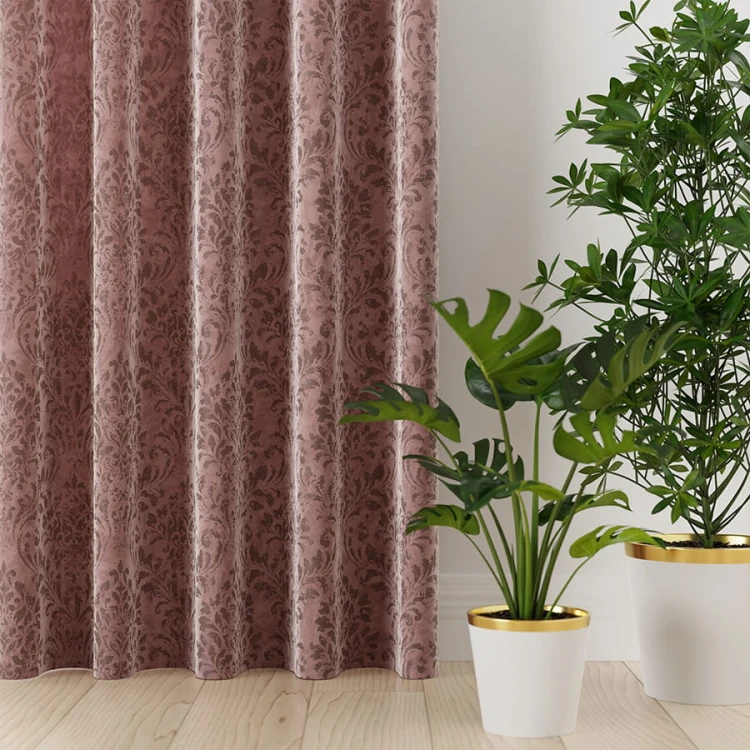 MADELINE Tkanina dekoracyjna, wysokość 300cm, kolor różowy