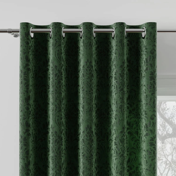 MADELINE Tkanina dekoracyjna, wysokość 300cm, kolorciemny zielony