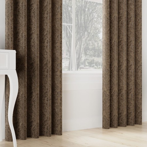 MADELINE Tkanina dekoracyjna, wysokość 300cm, kolor brązowy