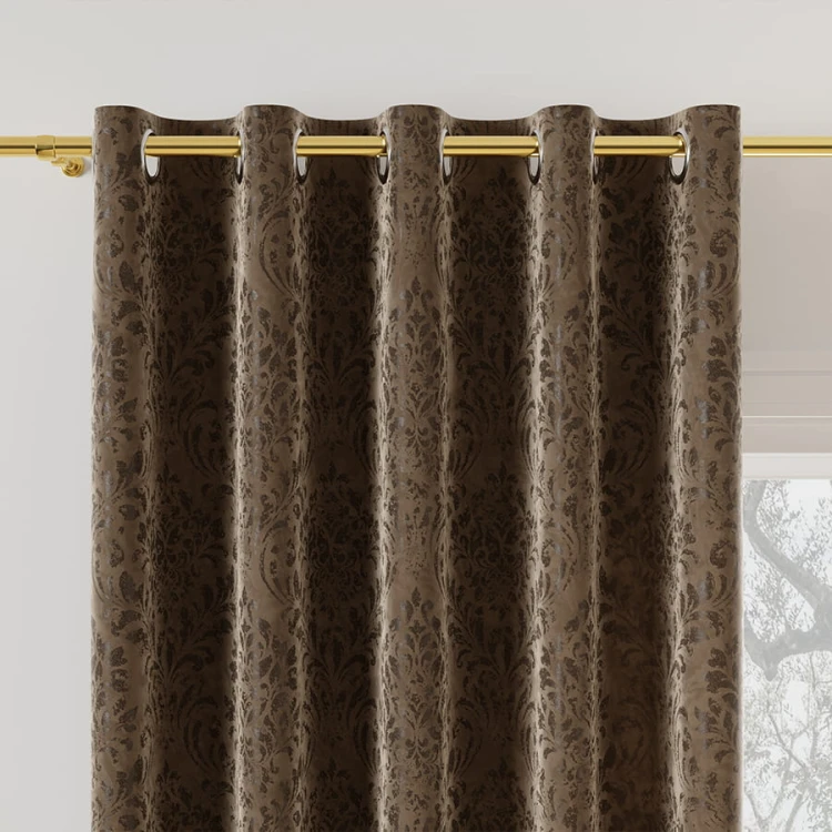 MADELINE Tkanina dekoracyjna, wysokość 300cm, kolor brązowy