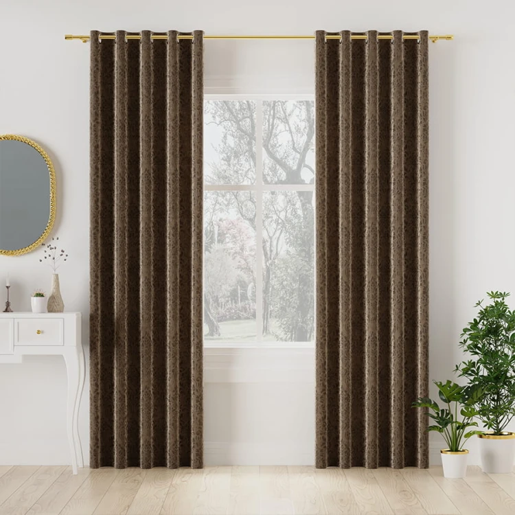 MADELINE Tkanina dekoracyjna, wysokość 300cm, kolor brązowy