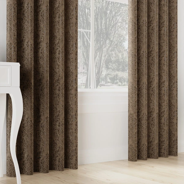 MADELINE Tkanina dekoracyjna, wysokość 300cm, kolor brązowy