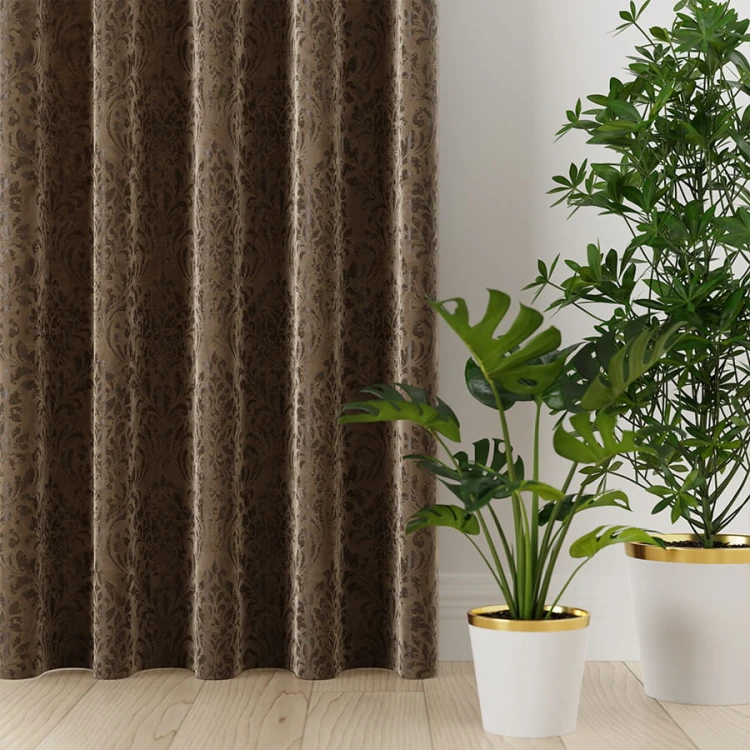 MADELINE Tkanina dekoracyjna, wysokość 300cm, kolor brązowy