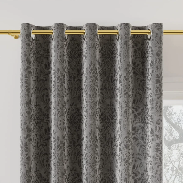 MADELINE Tkanina dekoracyjna, wysokość 300cm, kolor ciemny szary