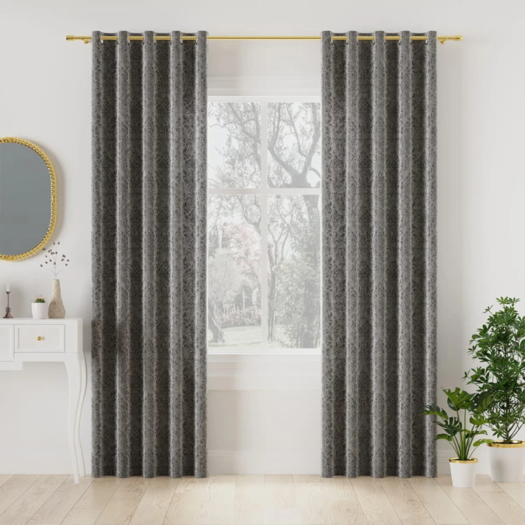 MADELINE Tkanina dekoracyjna, wysokość 300cm, kolor ciemny szary