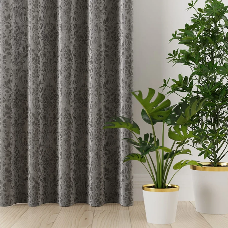 MADELINE Tkanina dekoracyjna, wysokość 300cm, kolor ciemny szary