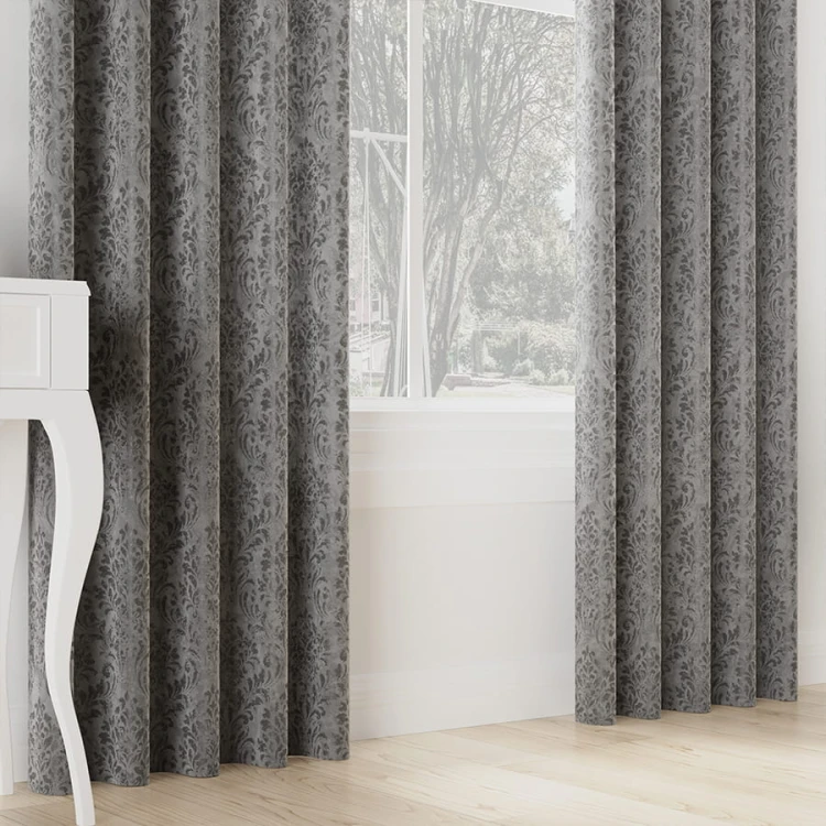 MADELINE Tkanina dekoracyjna, wysokość 300cm, kolor ciemny szary