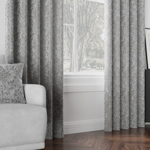 MADELINE Tkanina dekoracyjna, wysokość 300cm, kolor szary