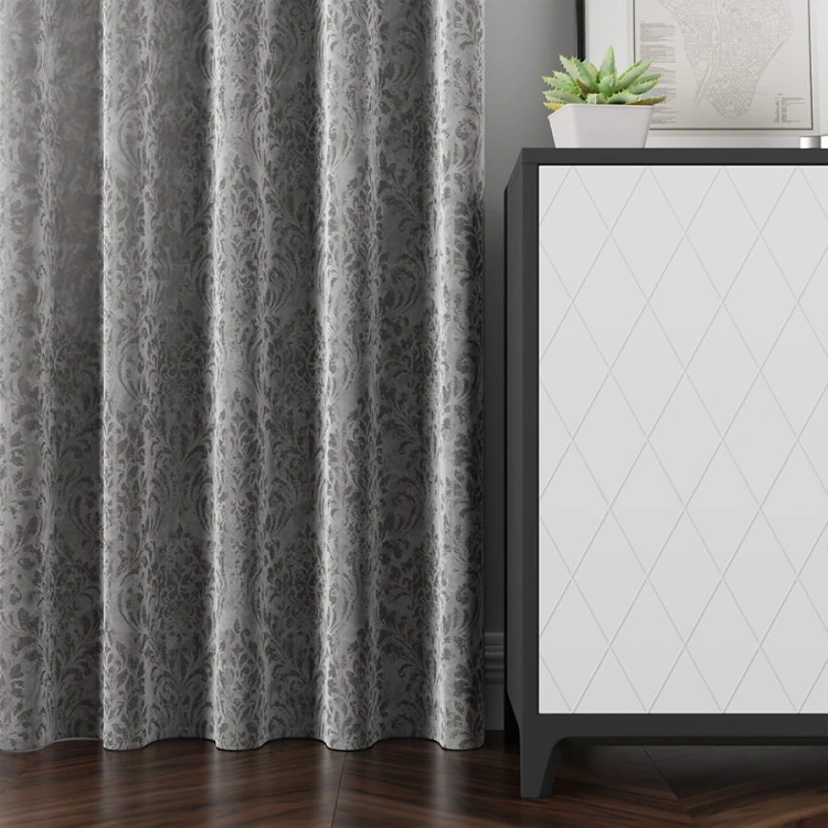 MADELINE Tkanina dekoracyjna, wysokość 300cm, kolor szary