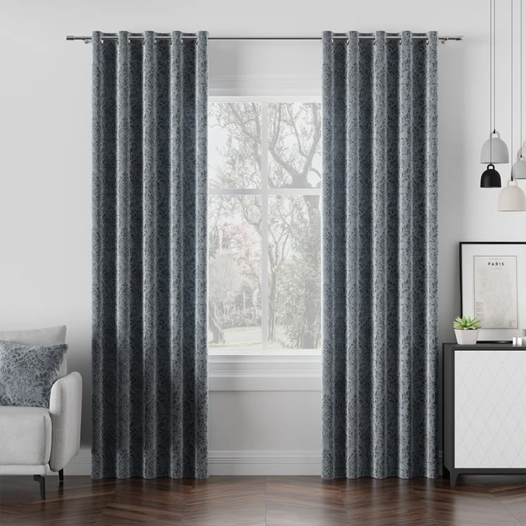 MADELINE Tkanina dekoracyjna, wysokość 300cm, kolor niebieski