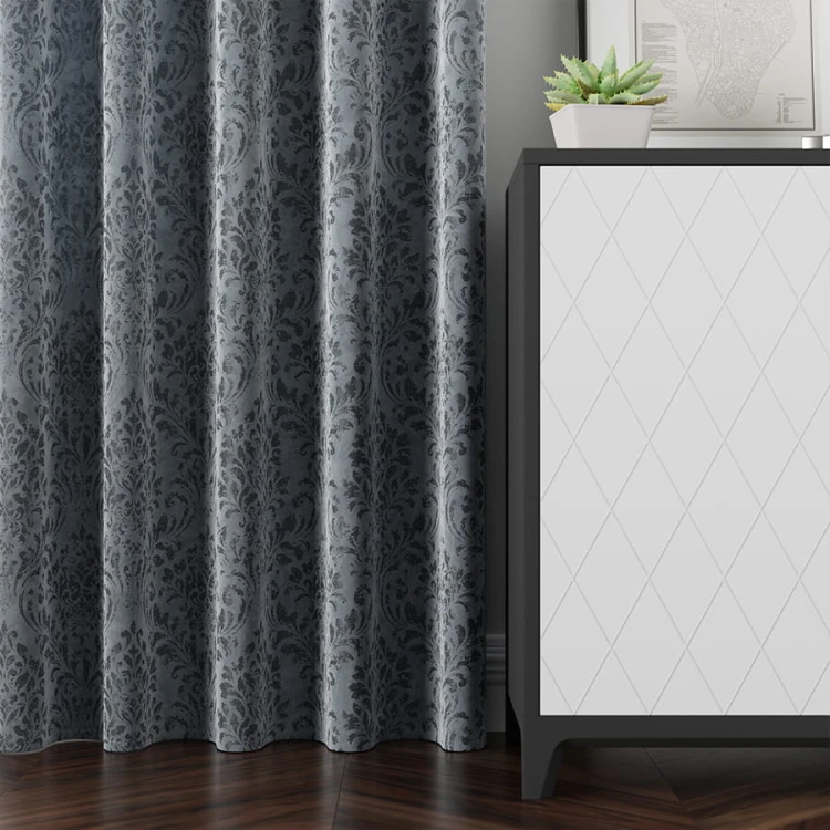 MADELINE Tkanina dekoracyjna, wysokość 300cm, kolor niebieski