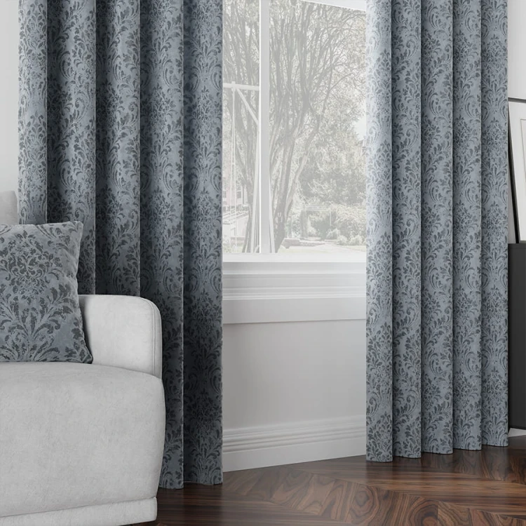 MADELINE Tkanina dekoracyjna, wysokość 300cm, kolor niebieski