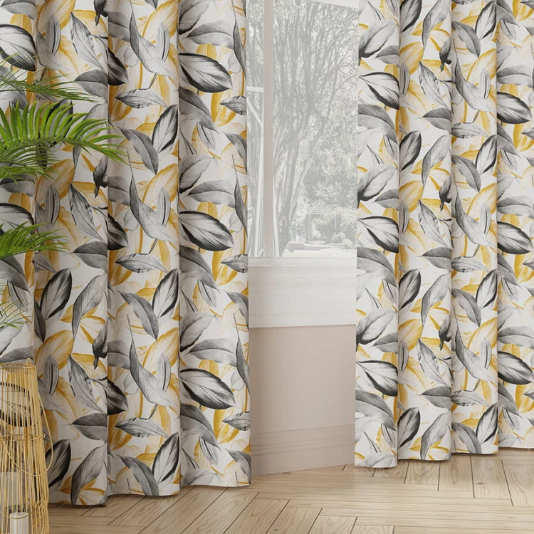 PERUGA Tkanina dekoracyjna bawełniana PANAMA, 142cm, kolor musztardowy