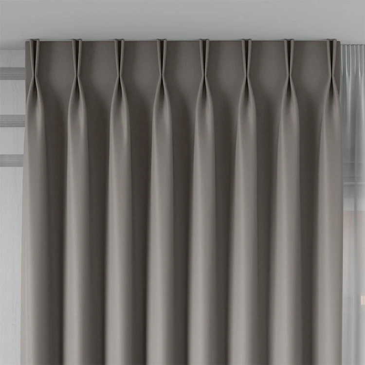 GRETA Tkanina dekoracyjna typu blackout, wysokość 320cm, kolor chłodny szary