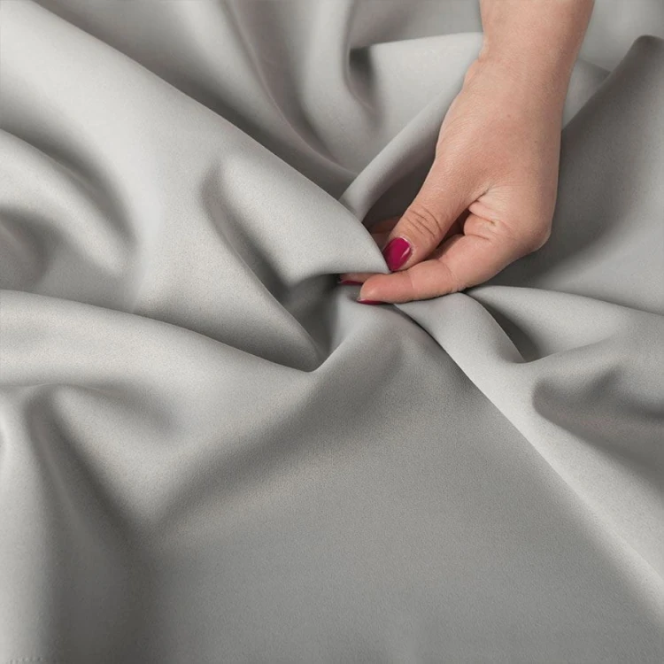 GRETA Tkanina dekoracyjna typu blackout, wysokość 320cm, kolor  szary