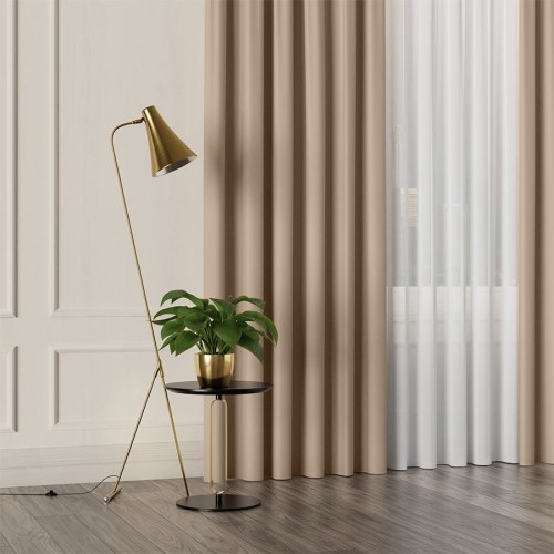 GRETA Tkanina dekoracyjna typu blackout, wysokość 320cm, kolor beżowy