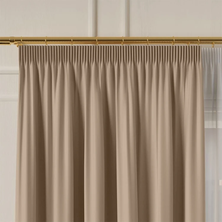 GRETA Tkanina dekoracyjna typu blackout, wysokość 320cm, kolor beżowy