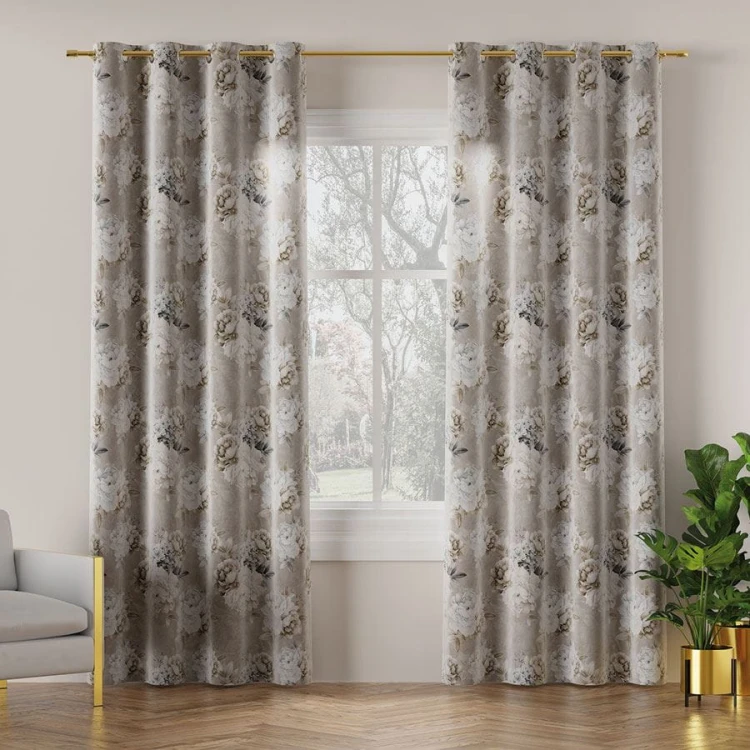 PEONI Tkanina dekoracyjna VELVET, 150cm, kolor beżowy