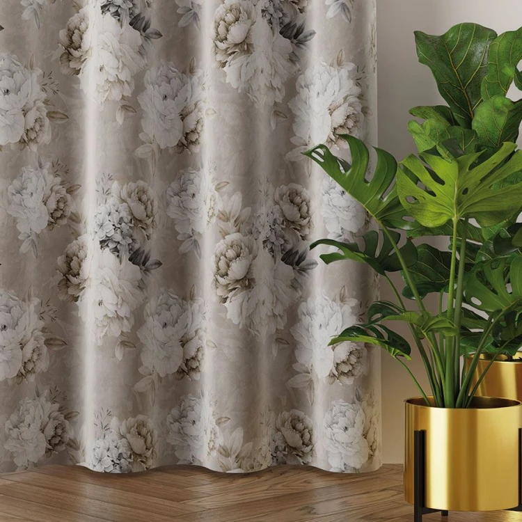 PEONI Tkanina dekoracyjna VELVET, 150cm, kolor beżowy