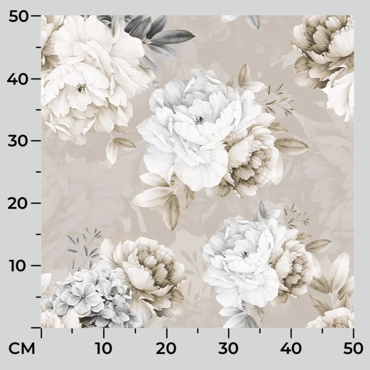 PEONI Tkanina dekoracyjna VELVET, 150cm, kolor beżowy