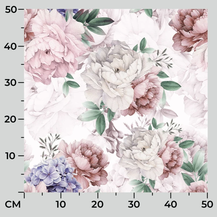 PEONI Tkanina dekoracyjna VELVET, 150cm, kolo różowo-fioletowy