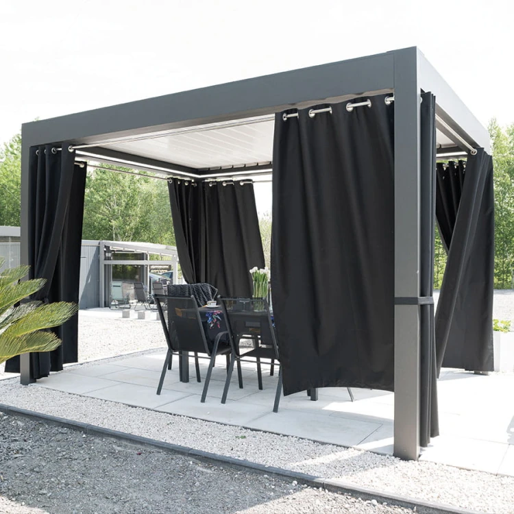 GARDENIA Tkanina dekoracyjna, szerokość 150cm, kolor czarny