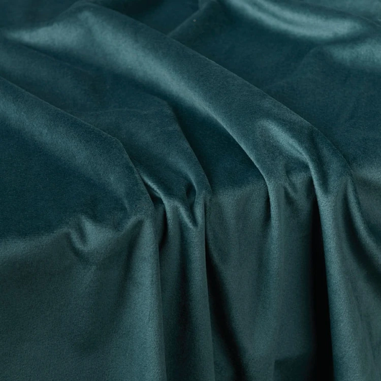 VELVI Zasłona gotowa na przelotkach, szerokość 140 x wysokość 240cm, kolor ciemny turkusowy