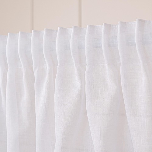 NALA Firana gotowa na taśmie, szerokość 200cm x wysokość 250cm, kolor 001 biała 002022/ZGT/001/200250/1