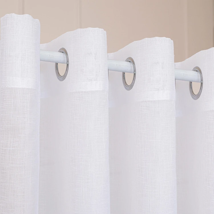 NALA Firana gotowa na przelotkach, szerokość 400cm x wysokość 250cm, kolor 001 biała 002022/ZGP/001/400250/1