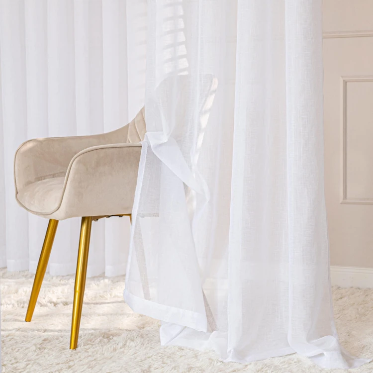 NALA Firana gotowa na przelotkach, szerokość 500cm x wysokość 250cm, kolor 001 biała 002022/ZGP/001/500250/1