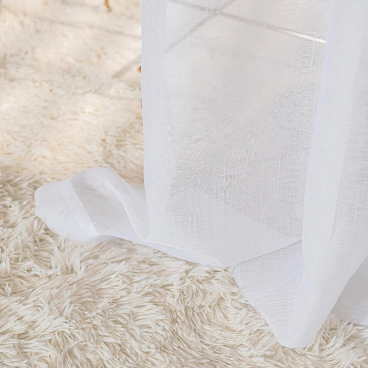 NALA Firana gotowa na przelotkach, szerokość 140cm x wysokość 260cm, kolor 001 biała 002022/ZGP/001/140260/1