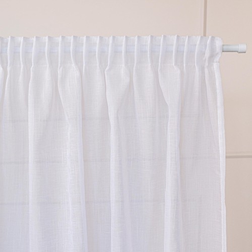 NALA Firana gotowa na taśmie, szerokość 140cm x wysokość 260cm, kolor 001 biała 002022/ZGT/001/140260/1