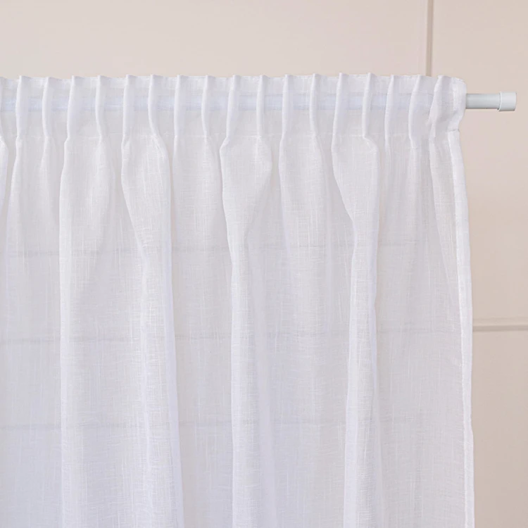 NALA Firana gotowa na taśmie, szerokość 140cm x wysokość 260cm, kolor 001 biała 002022/ZGT/001/140260/1