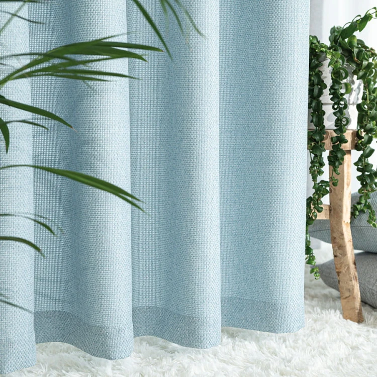 MOLLY Zasłona gotowa na przelotkach, szerokość 140cm x wysokość 250cm, kolor jasny niebieski