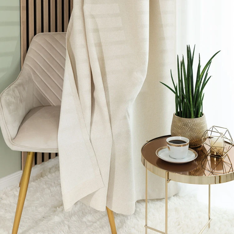 MOLLY Zasłona gotowa na taśmie, szerokość 140cm x wysokość 250cm, kolor kremowy