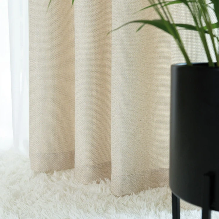 MOLLY Zasłona gotowa na przelotkach, szerokość 140cm x wysokość 250cm, kolor kremowy