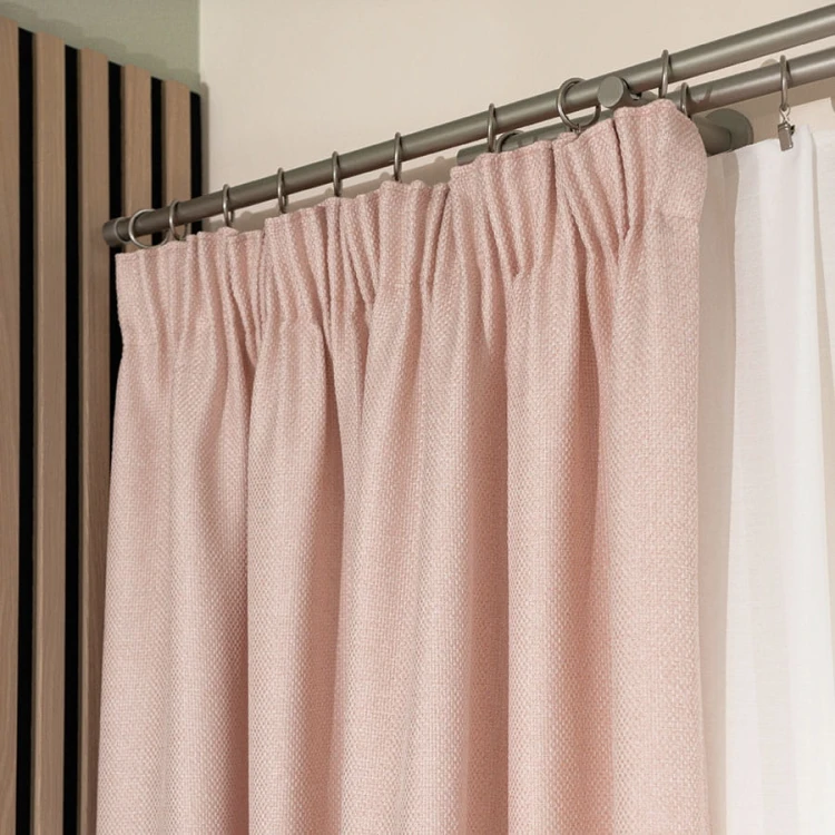MOLLY Zasłona gotowa na taśmie, szerokość 140cm x wysokość 250cm, kolorpudrowy róż
