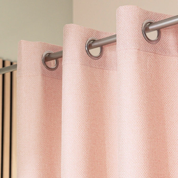 MOLLY Zasłona gotowa na przelotkach, szerokość 140cm x wysokość 250cm, kolor pudrowy róż