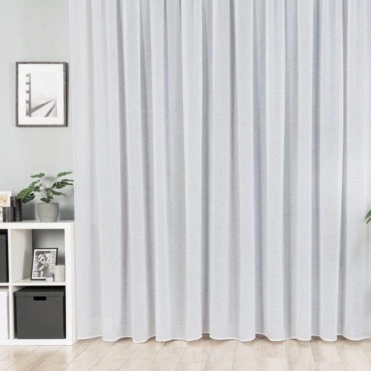 Woal kreszowany z ołowianką, wysokość 275cm, kolor biały