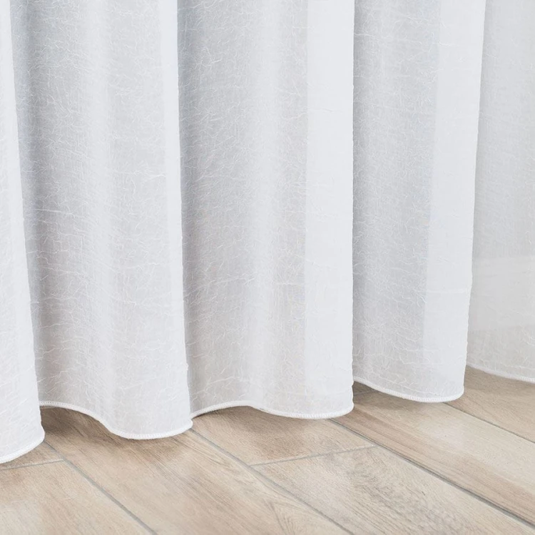 Woal kreszowany z ołowianką, wysokość 275cm, kolor biały